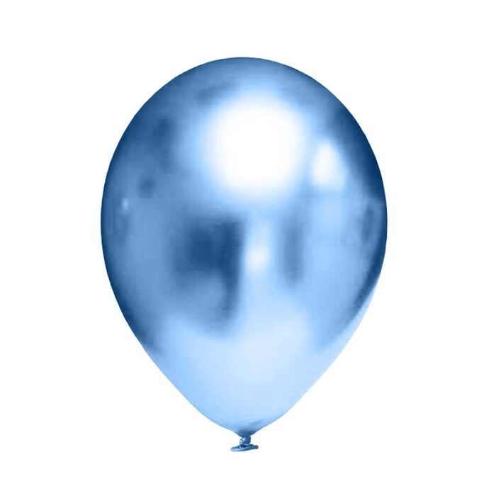 Balon chromowany niebieski