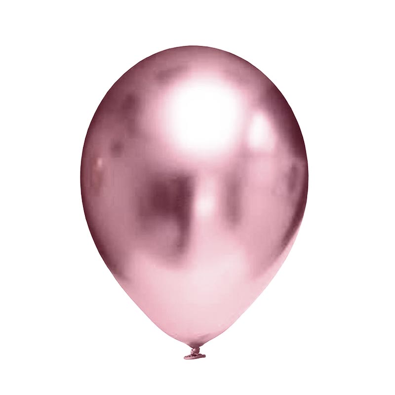 Balon chromowany różowo srebrny