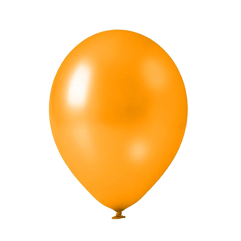Balon metaliczny, metalizowany kolor jasny pomarańczowy