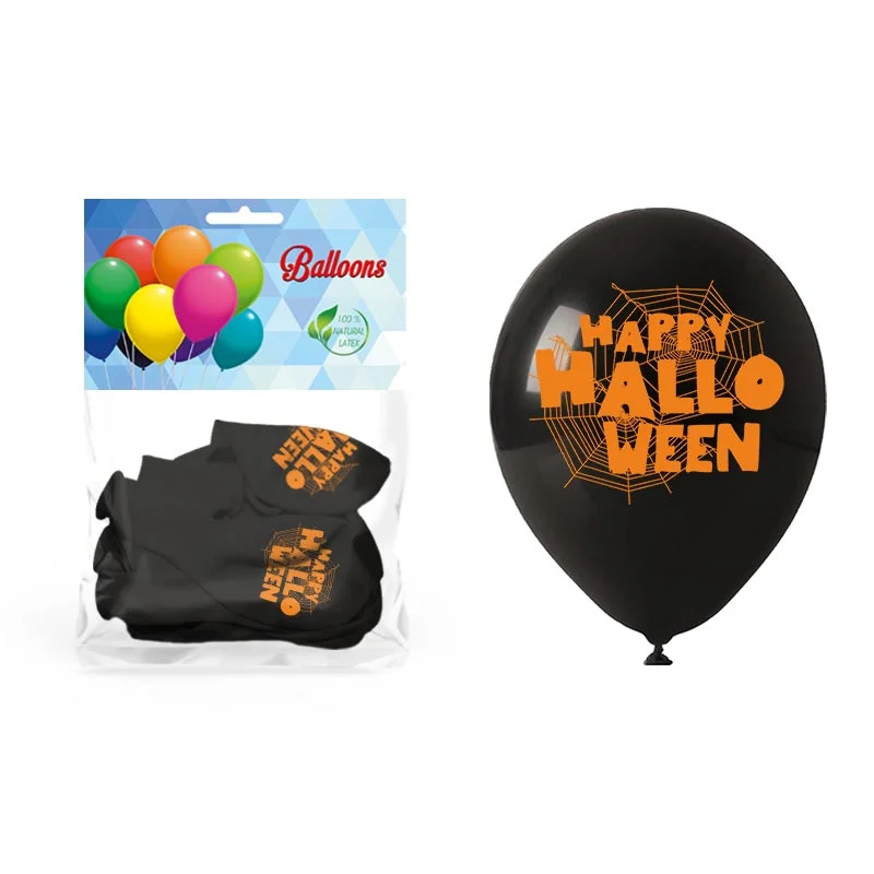 Balony z nadrukiem Happy Halloween 5 szt