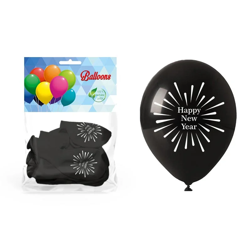 Balony z nadrukiem Happy New Year II 5 szt