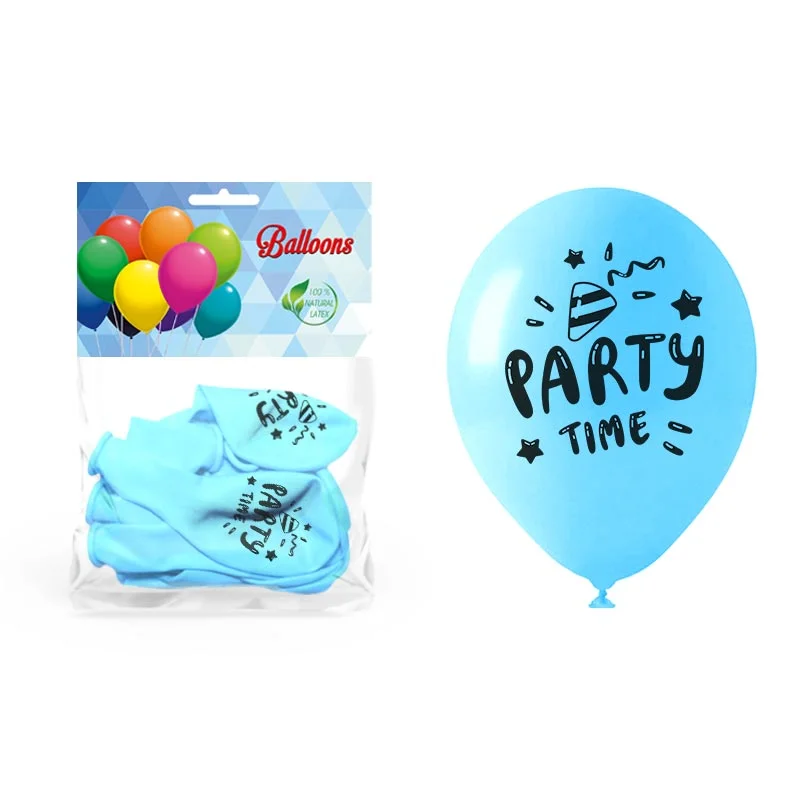 Balony z nadrukiem Party Time 5 szt